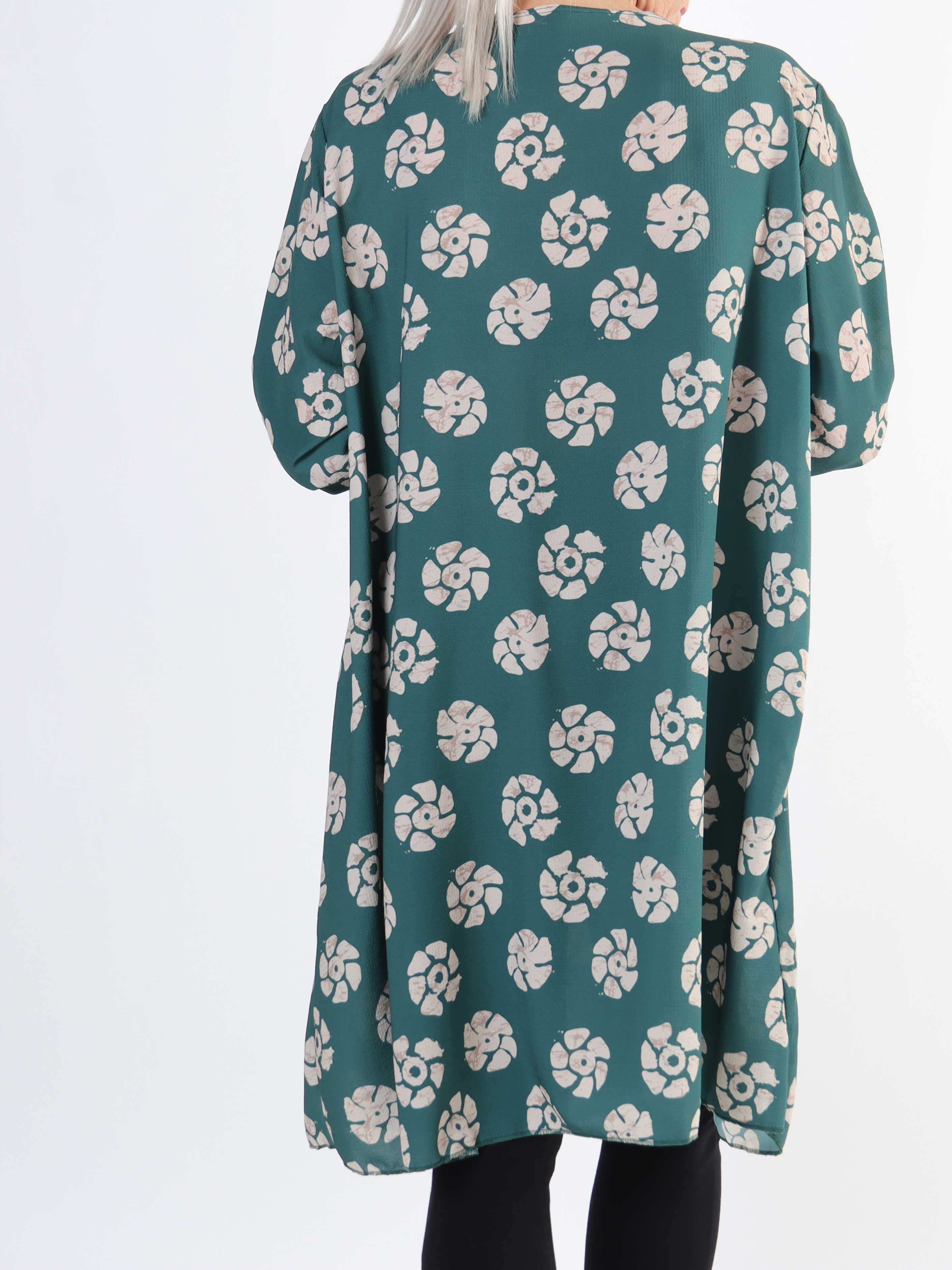 Claudia Print Dress - Plus size tunikakjole med print og lynlås